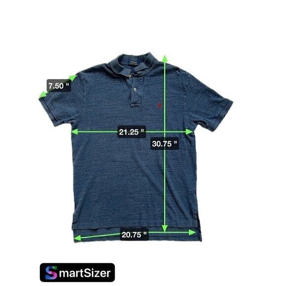 Mens Polo Ralph Lauren Polo Short Sleeve Shirt Distressed Navy Red Pony L - Picture 10 of 10